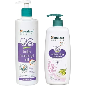 himalaya baby massage oil 500ml amp himalaya extra moisturizing baby wash 400 ml