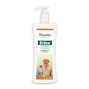 himalaya erina coat cleanser  450 ml  routine bathing amp skin hygiene  with neem for dandruff amp itch relief