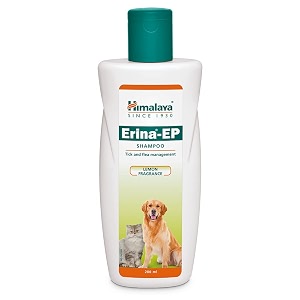 himalaya erina-ep shampoo  200 ml  tick amp flea control for dogs amp cats  with neem amp eucalyptus for skin health amp hygiene