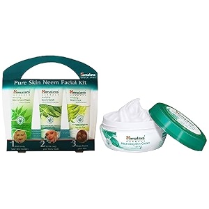 himalaya pure skin neem facial kit facewash 50ml scrub 50g amp face pack 50g amp himalaya nourishing skin cream 100ml