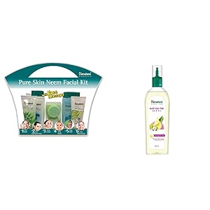 himalaya pure skin neem facial kit with face massager amp herbals anti hair fall hair oil 200ml