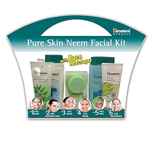 himalaya pure skin neem facial kit with face massager