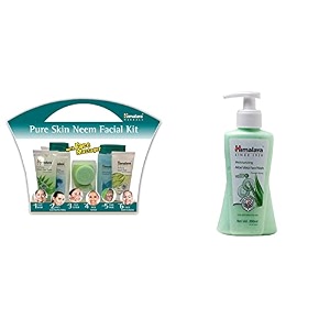 himalaya pure skin neem facial lotion gel with face massager amp moisturizing aloe vera face wash 200ml