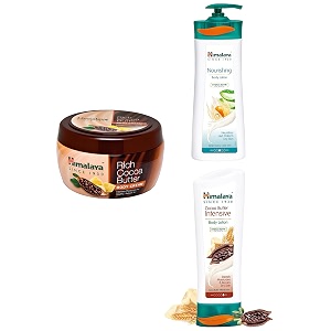 himalaya rich cocoa butter body cream 200ml amp nourishing body lotion 400ml amp herbals cocoa butter intensive body lotion 200ml