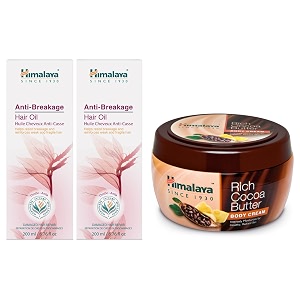 himalaya rich cocoa butter body cream 200ml amp herbals anti hair fall hair oil 200ml