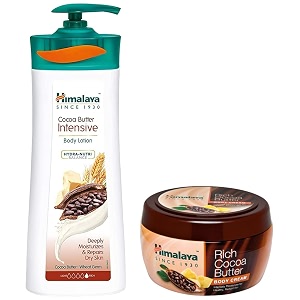 himalaya rich cocoa butter body cream 200ml amp herbals cocoa butter intensive body lotion 400ml