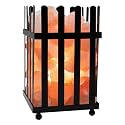 Himalayan Glow Picket Fence Style Metal Basket Salt Lamp- Dimmer Switch & ETL Certified Cord
