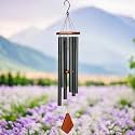 DigaNT Tuned Wind Chime Premiere Grande Series Black 42 Inches Positive Vibrations &amp; Energy
