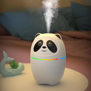 himannhome room mini cute cartoon panda air humidifier portable desk diffuser 2 mist spray modes humidifier