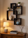 Himanshu Craft Wooden Intersecting Wall Shelves for