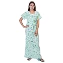 Women39s Cotton Block Print Knee Length Nighty