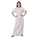 Women39s Cotton Block Print Knee Length Nighty