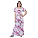 Women39s Cotton Block Print Knee Length Nighty