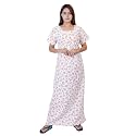 Women39s Cotton Block Print Knee Length Nighty
