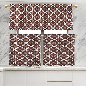 hims ring design washroomkitchen window curtainsrod pocket short small window curtains 2 feet for kitchen width 46 inch x length 24 inch grey