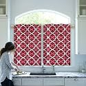 HIMS Ring Design Eyelet Polyester Window Curtains,Rod Pocket Short Small Window Curtains 5 feet for Window (Width 46 Inch X Length60 Inch) - Pack of 2 Piece Maroon