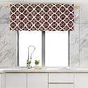 HIMS Ring Design Washroom/Kitchen Window Curtains,Rod Pocket Short Small Window Curtains 2 feet for Kitchen (Width 46 Inch X Length 24 Inch) Grey