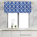 HIMS Ring Design Washroom/Kitchen Window Curtains,Rod Pocket Short Small Window Curtains 2 feet for Kitchen (Width 46 Inch X Length 24 Inch) Grey