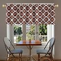 HIMS Ring Design Washroom/Kitchen Window Curtains,Rod Pocket Short Small Window Curtains 2 feet for Kitchen (Width 46 Inch X Length 24 Inch) Grey