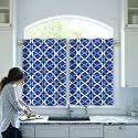 HIMS Ring Design Washroom/Kitchen Window Curtains,Rod Pocket Short Small Window Curtains 3 feet for Kitchen (Width 22 Inch X Length36 Inch) - Pack of 2 piece Grey