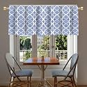 HIMS Ring Design Washroom/Kitchen Window Curtains,Rod Pocket Short Small Window Curtains 2 feet for Kitchen (Width 46 Inch X Length 24 Inch) Grey