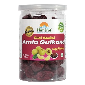 himsrot amla gulkand candy  natural dried sweet rose amla candies  rich in vitamin c  no added preservatives amp color -200g