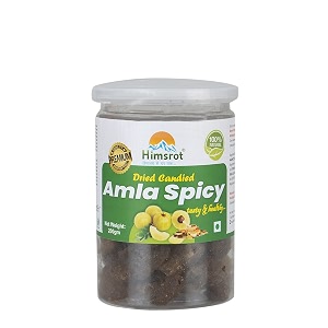 himsrot chatpata amla candy  natural dried spicy amla candies  rich in vitamin c  no added preservatives amp color -200g