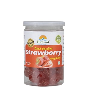 himsrot strawberry candy  natural dried strawberry candy  healthy amp tasty berry candies  no added preservatives amp color -200 grams