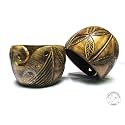 Hind Handicrafts Premium Solid Dark Handmade Crafted Wooden Portable Antique Yarn Storage Bowl - Holder for Knitting Crochet Hook Accessories (6" x 6" x 4", Torched Leaf)