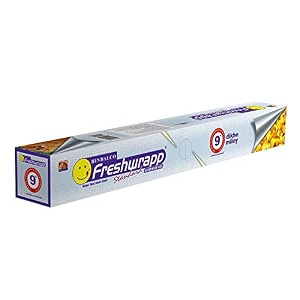 hindalco aluminium foil paperfoil paper for kitcheneco-friendly freshwrapp aluminium foil food wrapbacteria resistantdisposablefood parcel length 9 mwidth 30 cm - combo pack of 1