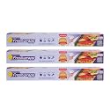 HINDALCO Eco-Friendly Freshwrapp Aluminium Foil/Aluminium Foil Paper/foil Paper for Kitchen/Disposable/Food Parcel/Fresh Food/33 Gm and 50% Extra Free Inside_Silver-Combo Pack of 3 (3317003)