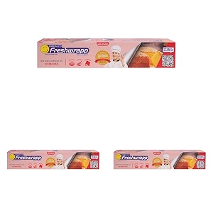 hindalco freshwrapp international aluminium foil 1 kilo gram net 18 microns food packing wrapping storing serving and cooking baking grilling roasting freezing pack of 3