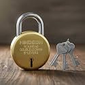 Hindson India 65mm Gold Finish Steel Padlock – Double Locking, 8 Lever, Includes 3 Keys – High-Security Padlock for Gates, Doors, Shutters, Home