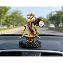 Hindu Trishul Damroo Idol with Original Rudraksha