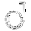 Hindware F160023CP ABS Health Faucet with 1.2M Stainless Steel Flexible Tube & Wall Hook - Jet Spray for Toilet | 1-Year Manufacturer Warranty