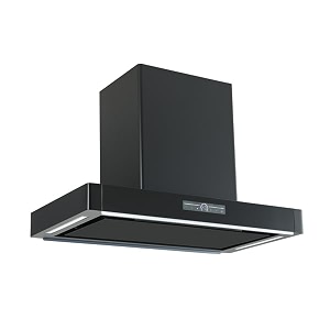 hindware natalia island chimney comes with dual side touch control  high suction 1800 m3hr  filterless  autoclean technology  high glow front led strips and motion sensor 90cm chimney black