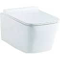 Hindware One-piece Western Commode for Toilet | Wall Mount | EBELLO RIMLESS | Made of Ceramic | P-210 Trap | 10-Year Manufacturer Warranty