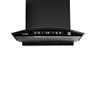 Hindware Smart Appliances Amyra BLDC 60cm | 1400 CMH | Filterless | Autoclean | Curved Glass | Motion Sensor, Touch Control | Wall Mounted Chimney | 12 Yrs Warranty on Motor, 3 Yrs on Product by Brand