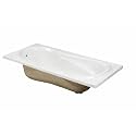 Hindware Trendy Plus Bathtub for Bathroom | ABS Body | Floor Mount | White | Size: 5.51 x 2.51 x 1.56 ft (LxWxH) | 1 Year Warranty | Fixing Kit & Accessories Not Included