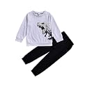 HINTINA Toddler Boy Sweatshirt Outfits Long Sleeve