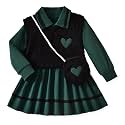 HINTINA Toddler Girl Uniform Dress Picture Day Outfits for School 18M-7Y