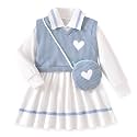 HINTINA Toddler Girl Uniform Dress Picture Day Outfits for School 18M-7Y
