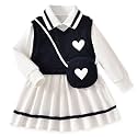 HINTINA Toddler Girl Uniform Dress Picture Day Outfits for School 18M-7Y