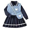 HINTINA Toddler Girl Uniform Dress Picture Day Outfits for School 18M-7Y