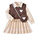 HINTINA Toddler Girl Uniform Dress Picture Day Outfits for School 18M-7Y
