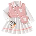 HINTINA Toddler Girl Uniform Dress Picture Day Outfits for School 18M-7Y