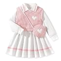 HINTINA Toddler Girl Uniform Dress Picture Day Outfits for School 18M-7Y