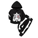 HINTINA Toddler Little Boy Plaid Sweatsuit Outfits Long Sleeve Hooded Sweatshirt Hoodie Fall Winter Clothes Clothing Set