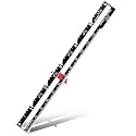 HINZIC Sliding Gauge Sewing Ruler, Aluminum Scale Fabric Measuring Tool, 0-6 inch Fabric Quilting Ruler for Knitting Hemming Patchwork Crafting - 1pc, Black