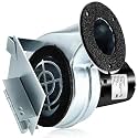 Hiorucet 2002.16 Damper Blower Motor for Hardy H2, H3, C2, C3, H6, Hardy 120 Draft Fan, Replacement 2002.16 Hardy Wood Furnace Blower Motor with Flap, 120,000 BTU, 100 CFM.